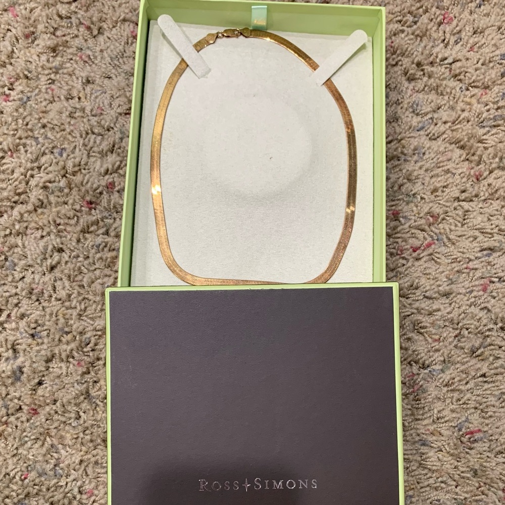 24K GOS Herringbone Gold necklace